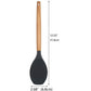 Webake Wooden Handle Non-Stick Silicone Spoon Spatula (12.52"x2.68")