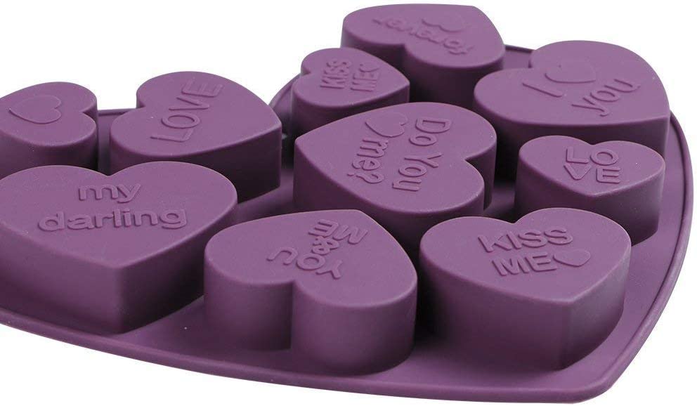 Webake silicone chocolate heart mold for Wedding and valentine (Pack of 2)