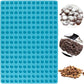 Webake mini round silicone semi sphere 221 cavity blue dia 0.6 inch baking mat gummy candy molds