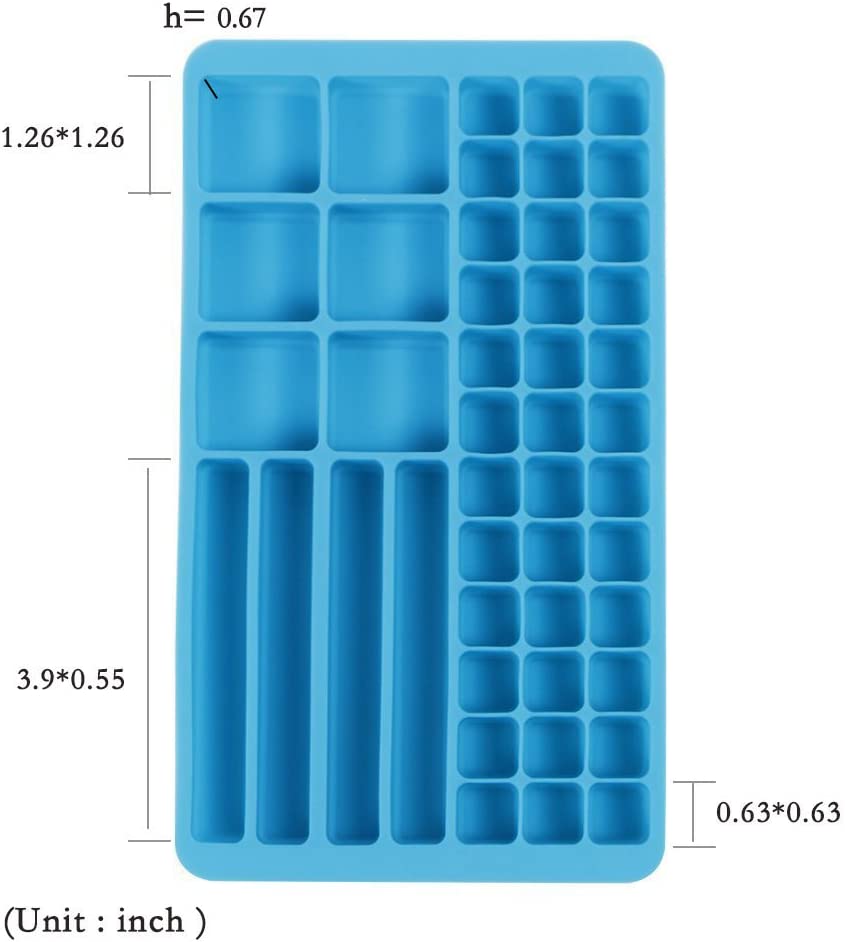 Webake multi-functional purpose cocktail silicone ice cube trays molds,2 Pack