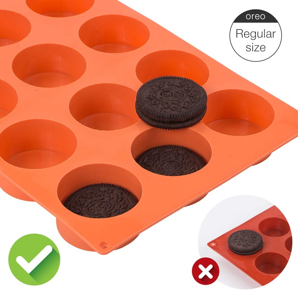 Webake cylinder chocolate molds silicone for jello and keto fat bombs (2  pack)