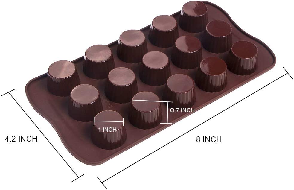 JOERSH Silicone Chocolate Molds for Fat Bombs Snacks & Truffles, 5PCS  93-Cavity Caramel Hard Candy Mold (Square, Round, Heart, Star, Flower  Shapes)