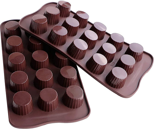 WENJLYJ 2pcs Chocolate Molds Silicone,Mini Rectangular Shaped Chocolate Bar Mold Non-Stick Mini Chocolate Candy Mold Silicone for Chocolate&Candy,Waffles