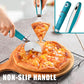 Webake stainless steel pizza slicer pie cake cutter wheel serve set with non-slip green handle