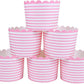 Webake 6oz mini pink stripe paper muffin 6oz cupcake baking mould