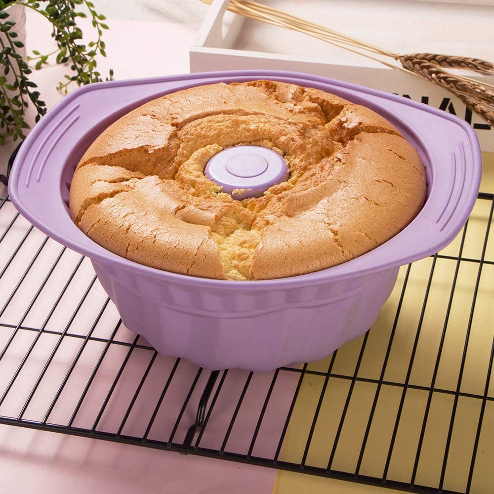 Webake 8 Inches Silicone Baking Bundt Cake Mold