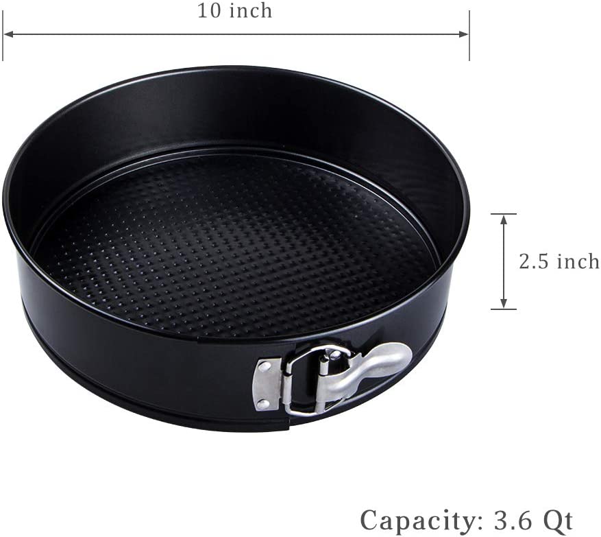 Webake 10 Inch Non-Stick Leakproof Loose Removable Bottom Round Springform Pan