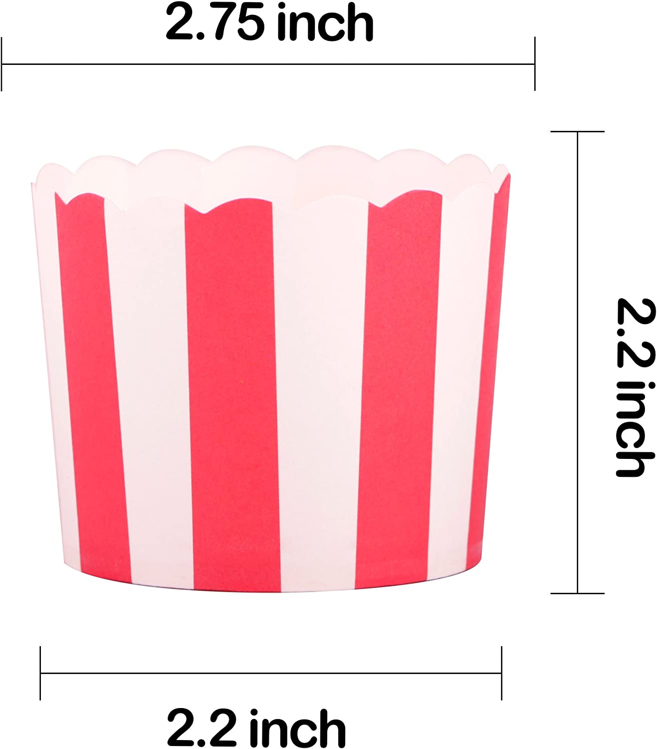 Webake 6oz red liners paper cupcake muffin case baking cup mold,Set of 25