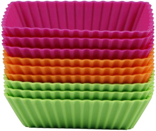 Webake Silicone Baking Cups Cupcake Liners Muffin Tin, 3 Inch Brioche Molds  Pack of 12