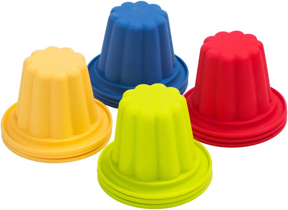 Webake jello shot cups silicone popover pan pudding baking cup nonstick muffin cupcake liner 12 Pack
