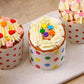 Webake 6oz mini colorful dot disposable paper cupcake muffin baking cake mold