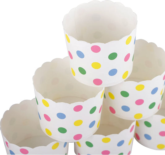 ODETOJOY 4pcs Silicone Cupcake Cups Muffin Baking Cake Tea Saucers Teacup  Mold Mould + 4pcs Saucers
