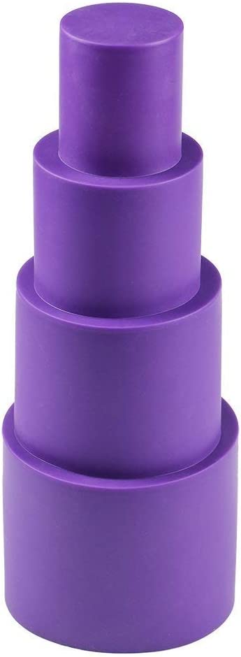 Webake round silicone 4 Tiered cake layer tin cake pan set,6 Inch, 5 Inch, 4 Inch, 2-3/4 Inch