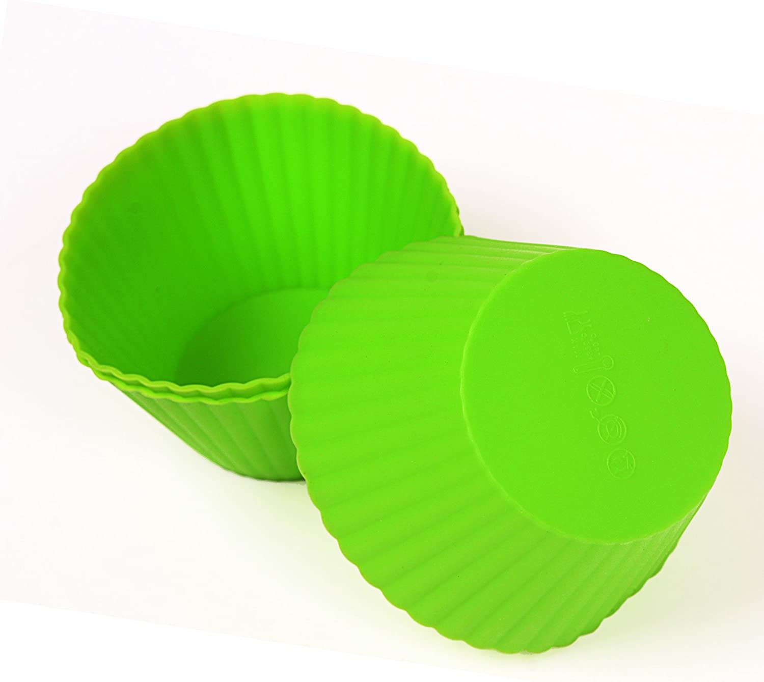 Silicone Jumbo Muffin Pans Nonstick 6 Cup(2 Pack) - 3.5 Inch Large