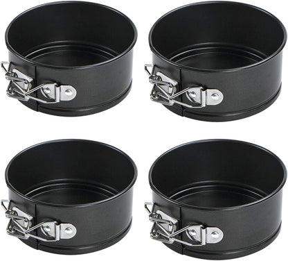 Webake 4.3 inch mini Cheesecake removable bottom deep round springform cake pan,set of 2