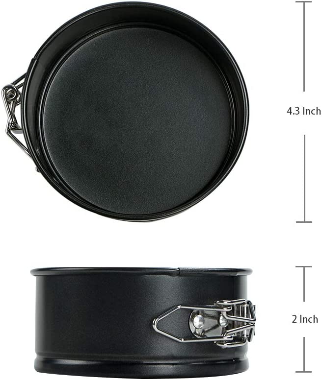 Webake 4 1/4 Inch non-stick springform pan,removable bottom leakproof